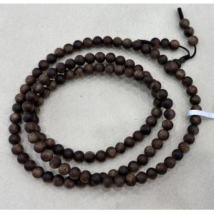 Printing Accepted Agarwood Healing Wristband with Gold/Silver Design