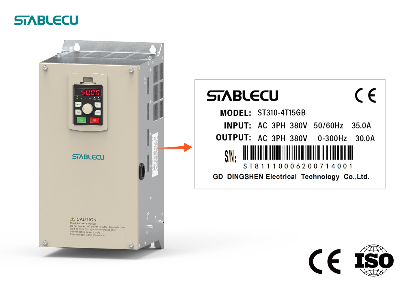 Buy cheap 15KW High-Performance VFD Three Phase Motor Inverter AC Drive product