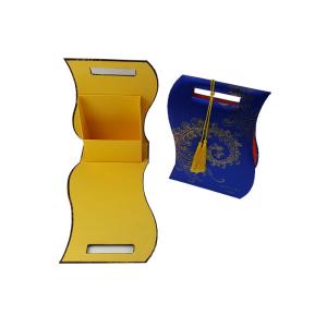 Buy cheap Customized Gift Box Packaging CMYK Colors Printing Foldable Cardboard Material Creative Design Box with Handle from wholesalers