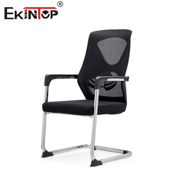 Quality Mid Back Black Mesh Material Conference Office Chair With Armrests for sale