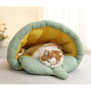 Buy cheap Calming Cozy Soft Cat Cave, Cute Friendly Dolphin Kitten On The Bed For Indoor Cats from wholesalers