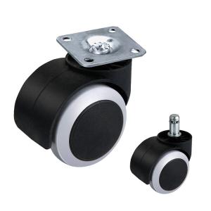 Buy cheap 77LBS Capacity Double Wheel White Pu Office Chair Casters With M11x21mm Insert Stem from wholesalers