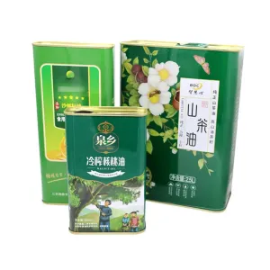 Leak Proof Storage Olive Oil Tin / Tin Can Customed Color Metal Can With 1-20L