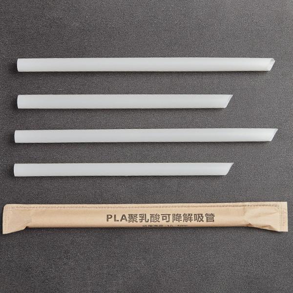 Quality Cornstarch Biodegradable PLA Straws Individually Packaged for sale