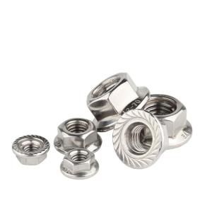 Stock ISO GB Standard M2-M30 SUS304 Stainless Steel DIN6923 Hex Flange Nuts for