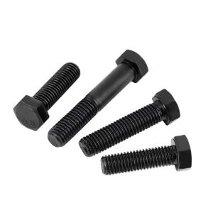 High Strength Din 931 M8 X 30 Black Oxide Hex Head Bolt Polished