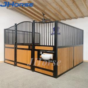 Buy cheap Permanent Horse Stable Panel Door European Horse Stall Fronts Horse With Feeder from wholesalers