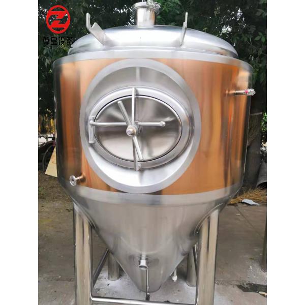 Quality Conical Beer Fermentation Tank With Cooling Jacket Thermal Insulation Material for sale