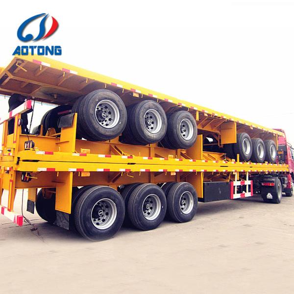 Quality Heavy Duty Flatbed Container Semi Trailer with Air Suspension for sale