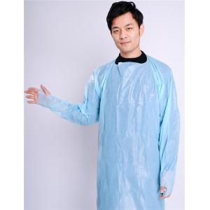 Anti Virus Protective Clothing Aprons , Disposable Plastic Aprons With Sleeves