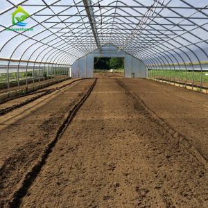 Buy cheap 10-100m Length Broccoli Polytunnel Foil Greenhouse With Metal Frame from wholesalers
