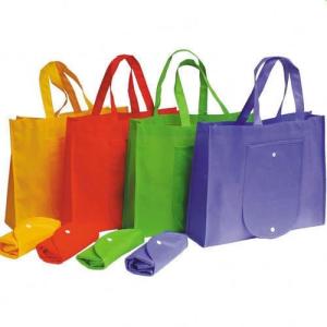 Buy cheap foldable OEM handled 50x2.5cm 80gsm Green Non Woven Bag product
