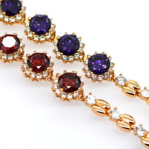 Buy cheap Classic 18K Gold Plated Cubic zirconia Bracelet & bangles factory wholesale high quality from wholesalers