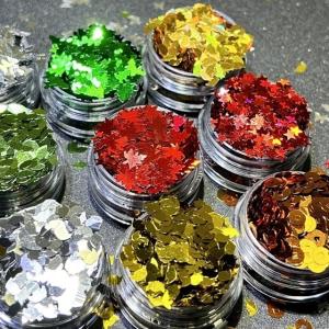 Buy cheap High Temperature Resistance 180-200°C Graduation Occasion 6 Petal Shapes Glitter for Cactus Maple Leaf and Glasses from wholesalers
