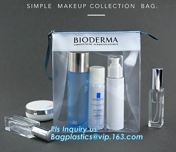 Quality frosted PVC slider zipper bag plastic bag with zipper resealable pvc slider zip poly bag, cosmetic bag with slider zippe for sale