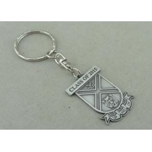 Buy cheap Die Struck Silver Promotional Keychain Laser Engraved Personalised Key Rings from wholesalers