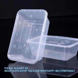 500 Ml Disposable Lunch Box Rectangular Bento Transparent Plastic Tableware