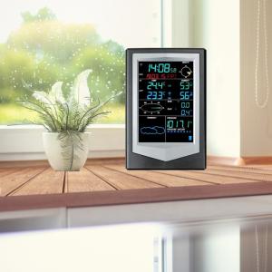 Buy cheap OEM Outdoor Temperature And Humidity Sensor Color Screen Weather Station With Wind Speed from wholesalers