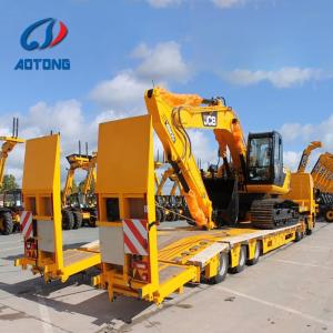 Buy cheap Transport Heavy Equipment Conveniently with Aotong Mechanical Folding Low Bed Trailer from wholesalers