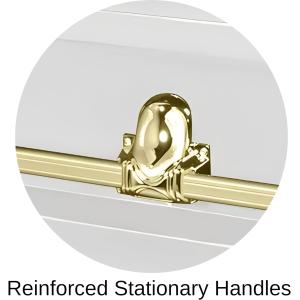 Buy cheap Casket Orion Series Steel Casket (White And Gold) Handcrafted Funeral Casket - White And Gold Finish With White Crepe from wholesalers