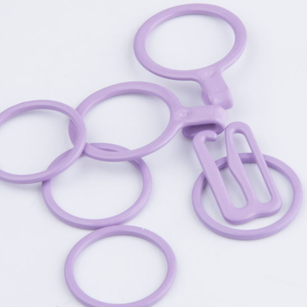 Quality DTM Purple 15mm Metal Bra Hooks , Swimsuit Bra Hooks for sale