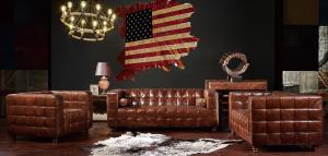 Buy cheap Hotel Furniture Soft Leather Sofa Set Top Grain Real Material Long Service Time product