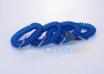 Buy cheap Expanding Blue Plastic Wrist Coil Spiral Key Holder With Nickel Plated Split Ring from wholesalers
