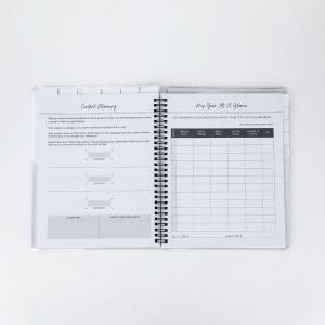 2024 Custom Printing Weekly Planner Spiral Binding Notebook with Pocket and