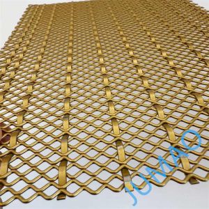 Buy cheap Small Opening Rate Golden Coated Decorative Wire Mesh With Special Hole Design from wholesalers