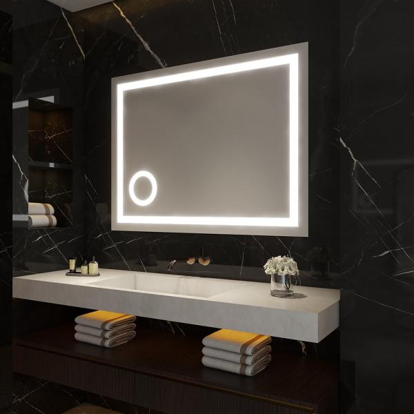 Regulable Brightness Custom Led Mirror Unadorned Style Energy Efficient