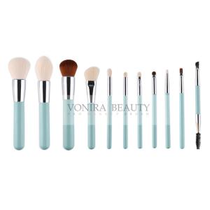 Buy cheap Spring Mint Green Synthetic Makeup Brushes 100% Vegan Free And Eco Friendly from wholesalers