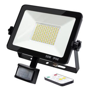 Super Bright Flood Light 50 Watts LED Motion Sensor Outdoor IP66 4250lm Remote