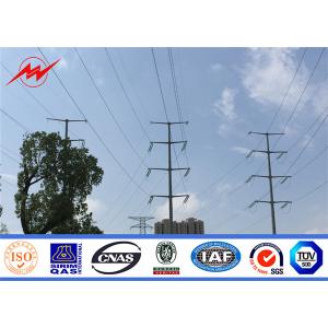 Buy cheap 11kv to 69kv Galvanized Utility Power Poles For Overhead Electrical Transmission Line Project with Bitumen from wholesalers