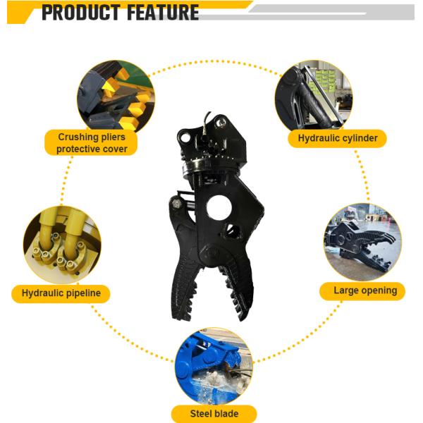 20t 23t 25t Excavator Hydraulic Demolition Shears For Separating Reinforced Concrete