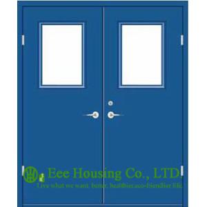 Buy cheap Double Leaf, Swing Type Commercial Steel Fire Retardant Door with Glass Vision With Fire Proof Certification from wholesalers