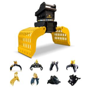 Excavator Hydraulic Demolition Grab Sorting Grapple Rock Select Grapple