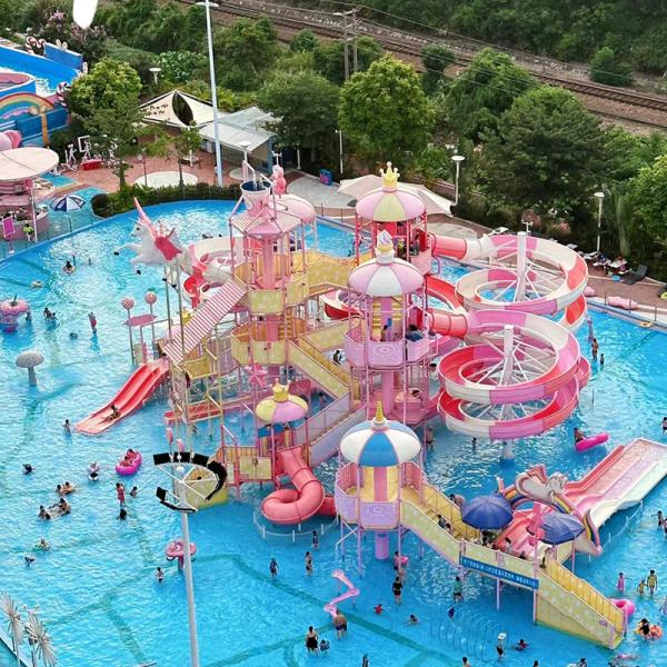Quality Dream Castle Series Large Customized Water Village Slide Amusement Equipment Outdoor Water Park Water Playground for sale