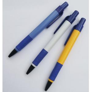 Fancy plastic ballpoint pens for promotion, blue refill, push type, Student pen