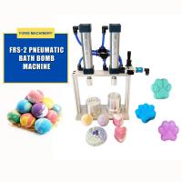 Buy cheap Low cost manual small home use mini bath bomb bathbomb press machine with 2 pcs Alu/POM mold manufacturer for sale product