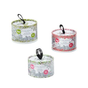 Buy cheap Candle Storage Box Custom Roll Edge Round Shape Cylinder Paper Tube With Ribbon Pull from wholesalers