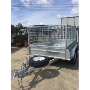 Buy cheap 10x5 Galvanised Caged Tandem Trailer with Mechanical Disc Brake 2000KG from wholesalers