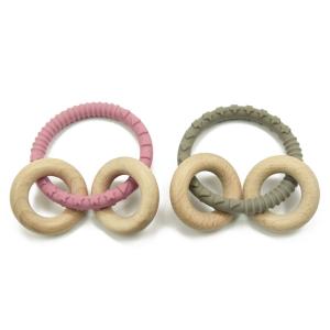 Buy cheap Heart Braceletr Chewable Silicone Wood Teether Teether For Kids from wholesalers