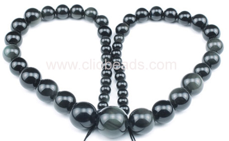 Buy cheap Rainbow Obsidian Graduated Rounds Gemstone Bead from wholesalers