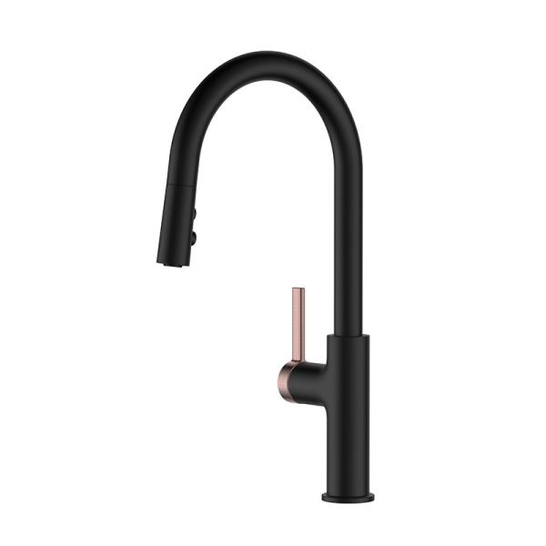 Buy cheap AE45107MB Kitchen Mixer Faucet Matte Black With Pull Down Sprayer from wholesalers