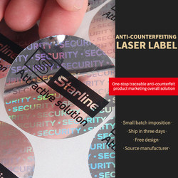 Buy cheap Custom laser labels Roll Waterproof Round Vinyl label sticker Product Logo labeling Printing Pantone Bag Customized from wholesalers