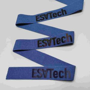 Elastic Reflective Webbing Material Blue Cotton Canvas Recycled For Bag Strap