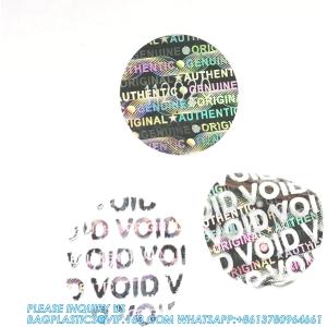 Authentic Hologram Labels/Stickers Silver Transfer Tamper Evident Security