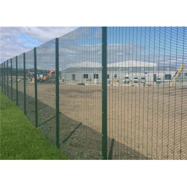 Green Galvanized 358 Anti Climb ClearVu Invisible Wall Fence Panels Powder