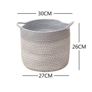 Decorative Custom Woven Cotton Rope Laundry Toys Candy Storage Fabric Container