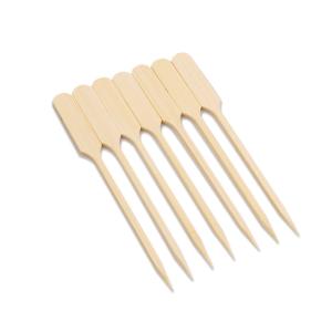 Buy cheap Customized 9cm Disposable Barbeque Bamboo Paddle Picks Flat Top from wholesalers